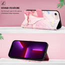 For iPhone SE 2022 / SE 2020 / 8 / 7 PT003 Marble Pattern Flip Leather Phone Case(LS005)