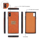 For iPhone XS Max POLA Multi-function Fashion Magnetic Horizontal Flip Leather Case with Card Slots & Wallet & Photo Frame & Holder(Brown)