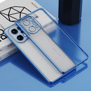 For OPPO Find X5 Electroplated Frosted Phone Case(Blue)
