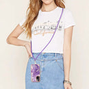 For Xiaomi Mi 11i / 11i HyperCharge 5G Global Electroplating Marble IMD TPU Phone Case with Lanyard(Purple 002)