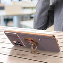 For vivo iQOO 9 Pro 6D Electroplating Full Coverage Silicone Phone Case with Magnetic Ring Holder(Light Purple)