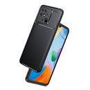 For Xiaomi Redmi 10C Carbon Fiber Texture Shockproof TPU Phone Case(Black)