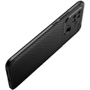 For Xiaomi Redmi 10C Carbon Fiber Texture Shockproof TPU Phone Case(Black)