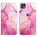 For Motorola Moto G50 5G PT003 Marble Pattern Flip Leather Phone Case(Pink Purple Gold LS001)