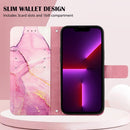 For Motorola Moto G50 5G PT003 Marble Pattern Flip Leather Phone Case(Pink Purple Gold LS001)