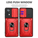 For Xiaomi Poco X4 Pro 5G Sliding Camshield TPU+PC Phone Case with Card Slot(Red)