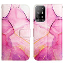 For OPPO A94 5G / A95 5G / F19 Pro+ 5G / Reno5 Z PT003 Marble Pattern Flip Leather Phone Case(LS001)
