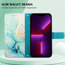 For OPPO A94 5G / A95 5G / F19 Pro+ 5G / Reno5 Z PT003 Marble Pattern Flip Leather Phone Case(LS003)