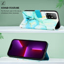 For OPPO A94 5G / A95 5G / F19 Pro+ 5G / Reno5 Z PT003 Marble Pattern Flip Leather Phone Case(LS003)