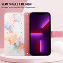 For OPPO A94 5G / A95 5G / F19 Pro+ 5G / Reno5 Z PT003 Marble Pattern Flip Leather Phone Case(LS004)
