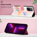 For OPPO A94 5G / A95 5G / F19 Pro+ 5G / Reno5 Z PT003 Marble Pattern Flip Leather Phone Case(LS004)