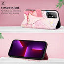 For OPPO A94 5G / A95 5G / F19 Pro+ 5G / Reno5 Z PT003 Marble Pattern Flip Leather Phone Case(LS005)