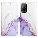 For OPPO A94 5G / A95 5G / F19 Pro+ 5G / Reno5 Z PT003 Marble Pattern Flip Leather Phone Case(LS006)