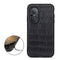 For Huawei nova 9 SE Fine Hole Crocodile Texture Genuine Leather Phone Case(Black)