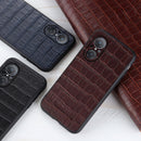 For Huawei nova 9 SE Fine Hole Crocodile Texture Genuine Leather Phone Case(Black)