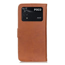 For Xiaomi Poco M4 Pro 4G KHAZNEH Cowhide Texture Horizontal Flip Leather Phone Case(Brown)