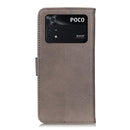 For Xiaomi Poco M4 Pro 4G KHAZNEH Cowhide Texture Horizontal Flip Leather Phone Case(Khaki)