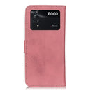 For Xiaomi Poco M4 Pro 4G KHAZNEH Cowhide Texture Horizontal Flip Leather Phone Case(Pink)