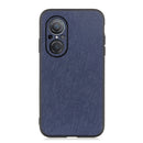 For Huawei nova 9 SE Fine Hole Version Cross Texture Genuine Leather Phone Case(Blue)