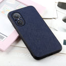 For Huawei nova 9 SE Fine Hole Version Cross Texture Genuine Leather Phone Case(Blue)