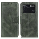 For Xiaomi Poco M4 Pro 4G Mirren Crazy Horse Texture Horizontal Flip Leather Phone Case with Holder & Card Slots & Wallet(Dark Green)