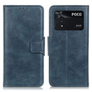 For Xiaomi Poco M4 Pro 4G Mirren Crazy Horse Texture Horizontal Flip Leather Phone Case with Holder & Card Slots & Wallet(Blue)