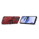 For Realme C35 Shockproof PC + TPU Protective Phone Case with Magnetic Ring Holder(Red)