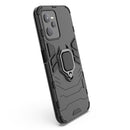 For Realme C35 Shockproof PC + TPU Protective Phone Case with Magnetic Ring Holder(Navy Blue)