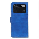 For Xiaomi Poco M4 Pro 4G Magnetic Crocodile Texture Horizontal Flip Leather Phone Case(Blue)