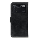 For Xiaomi Poco M4 Pro 4G Magnetic Crocodile Texture Horizontal Flip Leather Phone Case(Black)