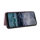 For Nokia G11 / G21 Carbon Fiber Texture Leather Phone Case(Pink)