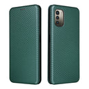 For Nokia G11 / G21 Carbon Fiber Texture Leather Phone Case(Green)