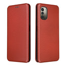 For Nokia G11 / G21 Carbon Fiber Texture Leather Phone Case(Brown)