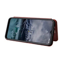 For Nokia G11 / G21 Carbon Fiber Texture Leather Phone Case(Brown)