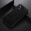 For Xiaomi 12 Pro Crocodile Top Layer Cowhide Leather Phone Case(Black)