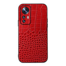 For Xiaomi 12 Pro Crocodile Top Layer Cowhide Leather Phone Case(Red)