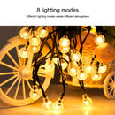 7.5m 50 LEDs Outdoor Waterproof Solar Bubble Ball String Lights(Warm Light)
