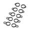 5 Pairs Non-Slip Silicone Earphone Ferrule Set for Sony LinkBuds Ear Cap(Black)