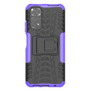 For Xiaomi Redmi Note 11S 4G International Version Tire Texture Shockproof TPU+PC Phone Case with Holder(Purple)
