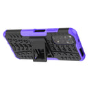 For Xiaomi Redmi Note 11S 4G International Version Tire Texture Shockproof TPU+PC Phone Case with Holder(Purple)