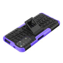 For Xiaomi Redmi Note 11S 4G International Version Tire Texture Shockproof TPU+PC Phone Case with Holder(Purple)