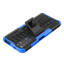 For Xiaomi Redmi Note 11S 4G International Version Tire Texture Shockproof TPU+PC Phone Case with Holder(Blue)