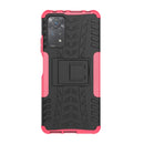 For Xiaomi Redmi Note 11 Pro 5G International Version Tire Texture Shockproof TPU+PC Phone Case with Holder(Pink)