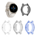 For Garmin Venu 2 Plus TPU Half-pack Candy Color Watch Case(Transparent Black)
