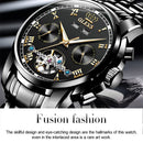 OLEVS 6607 Multi-function Men Big Flywheel Automatic Waterproof Mechanical Watch(Green)