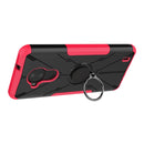 For Nokia C30 Armor Bear Shockproof PC + TPU Phone Protective Case with Ring Holder(Rose Red)