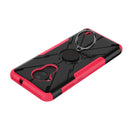 For Nokia C30 Armor Bear Shockproof PC + TPU Phone Protective Case with Ring Holder(Rose Red)