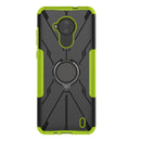 For Nokia C30 Armor Bear Shockproof PC + TPU Phone Protective Case with Ring Holder(Green)