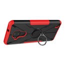 For Nokia C30 Armor Bear Shockproof PC + TPU Phone Protective Case with Ring Holder(Red)