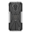 For Nokia C30 Armor Bear Shockproof PC + TPU Phone Protective Case with Ring Holder(White)